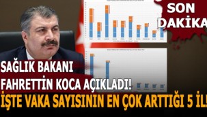 Sağlık Bakanı Fahrettin Koca açıkladı! İşte vaka sayısının en çok arttığı 5 il!