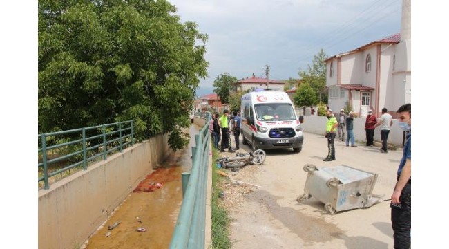 Kanala düşen motosikletin sürücüsü öldü; kaza öncesi son görüntüleri ortaya çıktı