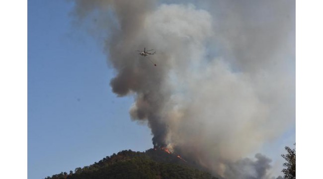 Marmaris'teki yangında 4'üncü gün; alevler Hisarönü ve Orhaniye'de yoğunlaştı