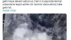 MSB: Irak'ın kuzeyinde 1 PKK'lı terörist etkisiz hale getirildi