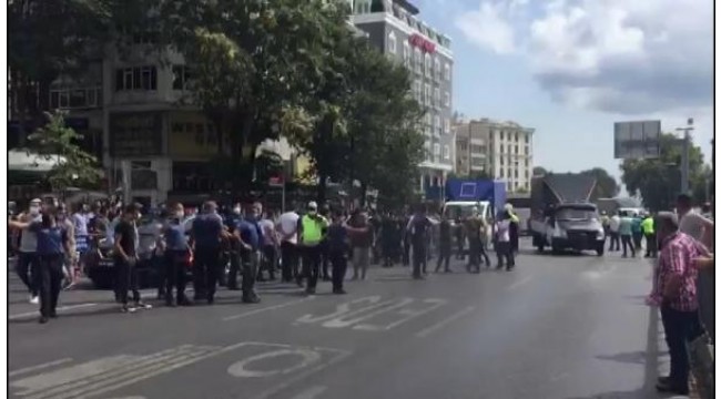 Nakliyeciler Ordu Caddesi'nin trafiğe kapatılmasını protesto etti