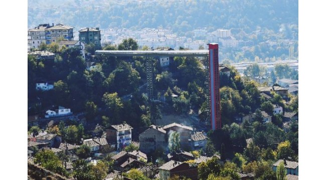 Karabük'te 3 mahalle, kule asansörle birbirine bağlandı