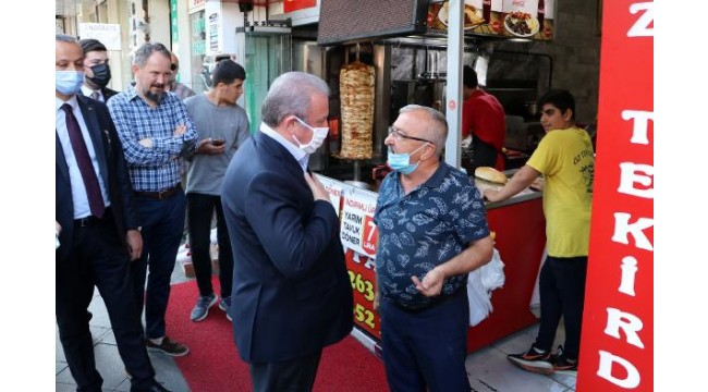 TBMM Başkanı Şentop, memleketi Tekirdağ'da esnaf ziyareti yaptı